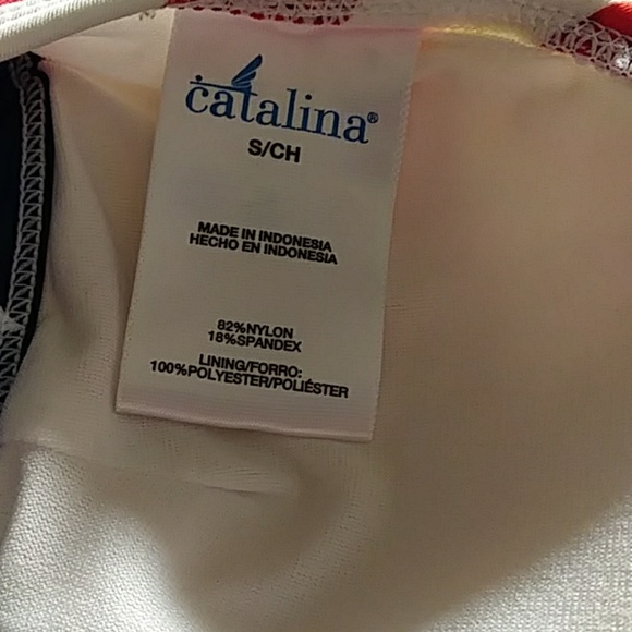 Catalina Collection Bathing Suit Top Red/White/Blu - Picture 6 of 7